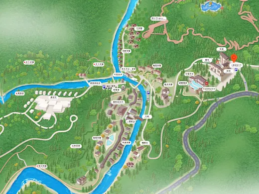 岳西结合景区手绘地图智慧导览和720全景技术，可以让景区更加“动”起来，为游客提供更加身临其境的导览体验。